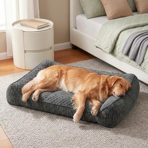 XL Orthopedic Dog Bed for Large Dogs (XL(42"L x 30"W x 8.5"Th) / Grey)