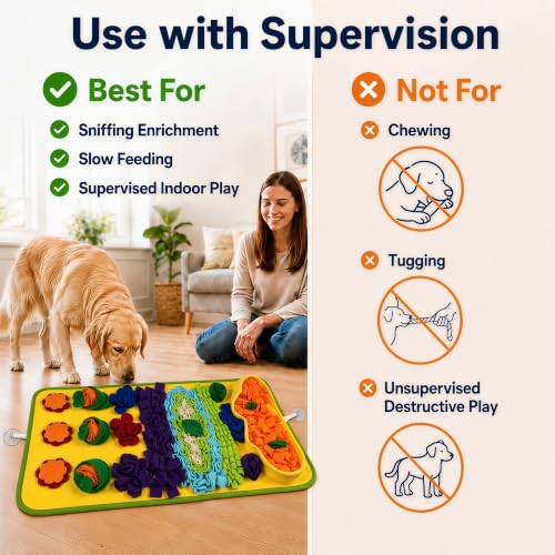 Snuffle Mat for Dogs (Blue-Yellow)