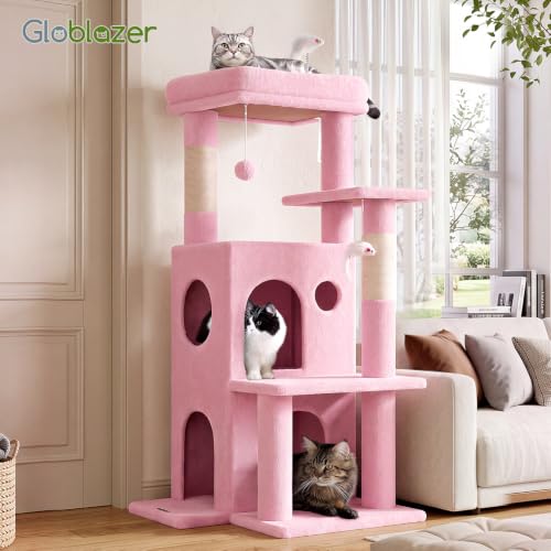 Cat Tree Tower for Indoor Cats Large Adult (Pink / XL)