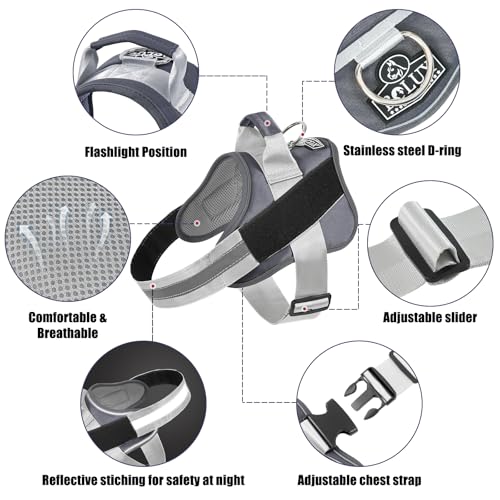 Dog Harness No (Medium (Pack of 1) / TwilightGray)