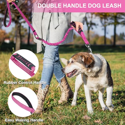 Heavy Duty Dog Leash for Medium Large Dogs that Pull (Pink)