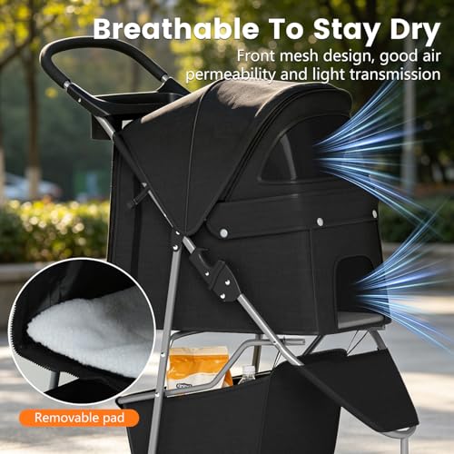 3 Wheel Pet Stroller (Black)