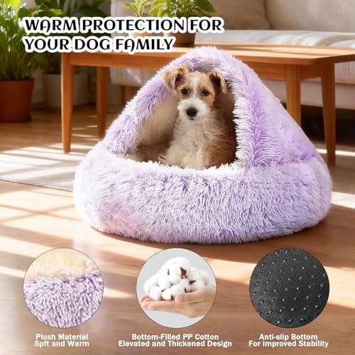 Hooded Donut Bed (Gradient Purple / Small 19.6'')