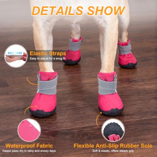 Dog Shoes Small Size Dogs (Pink,Knit Fabric / #2)