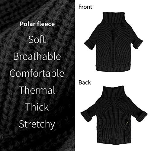 Dog Turtleneck Sweater (Medium / Black)