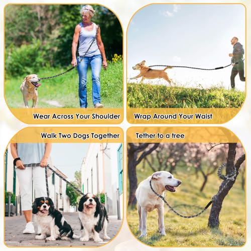 Hands Free Dog Leash (Black&Gray)