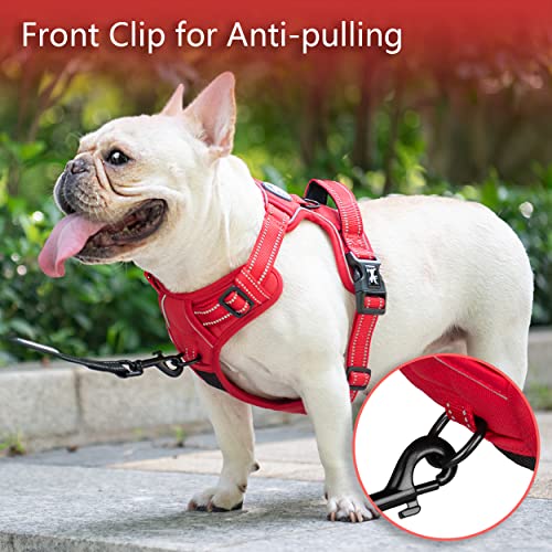 No Pull Dog Harness (XS / Red(Matching Trim))