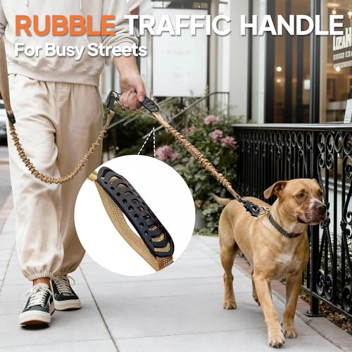 Heavy Duty Dog Leash for Large Dogs that Pull (Brown)