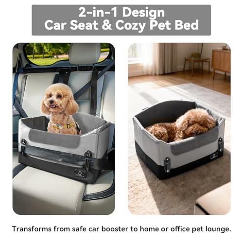 Dog Car Seats for Small Dogs (Grey / Small)