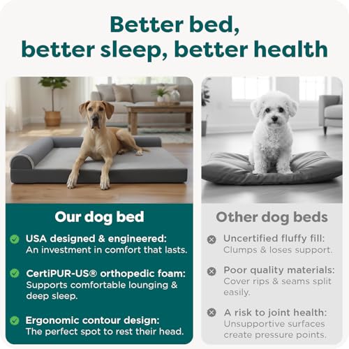 Orthopedic Dog Bed for Large Dogs (Jumbo / Sable Brown)