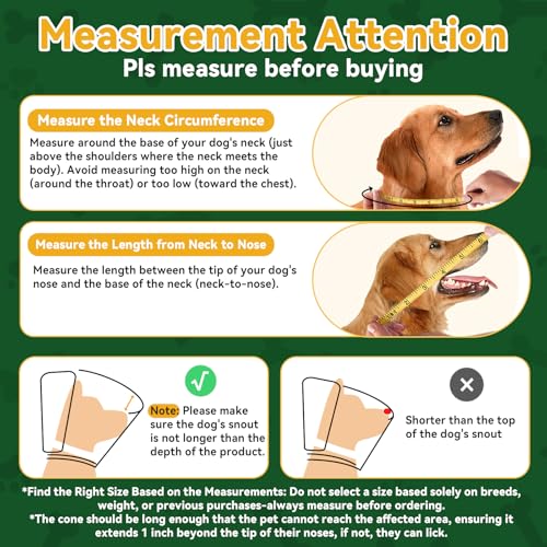 Dog Cone to Stop Licking (XL (Neck: 18.5-21.1") / Dark Green)