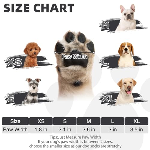 Dog Socks for Hot (Dark Grey / Large(4 Pack))