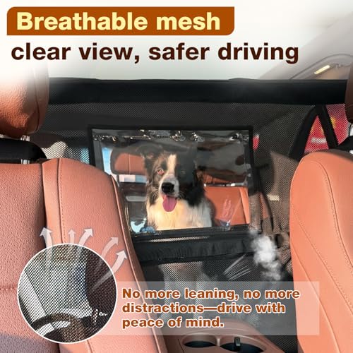 Dog Car Barriers for SUVs Trucks Cars Adjustable Dog Car Divider Pet Car Barrier for Back Seat Pet Barrier Universal