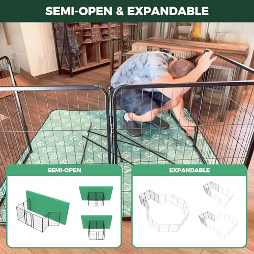 Homeplus Indoor Dog Playpen (Black / 45"H)