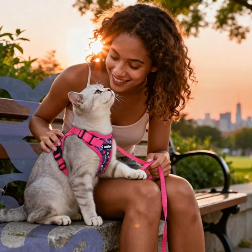 Cat Harness and Leash Set (Xxs / Coconut Fuchsia)