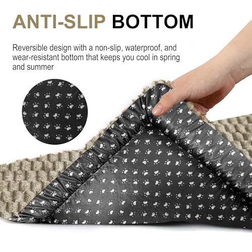 Dog Bed Crate Mat (S(24"*18"*1.5") / Light Gray-1pc)