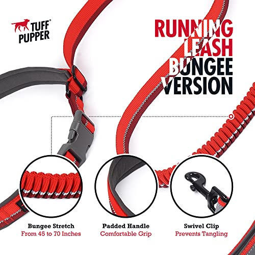 Hands Free Bungee Dog Leash (Fiery Red)