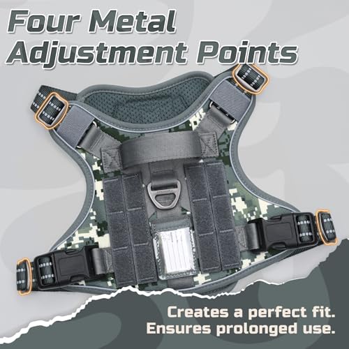 Tactical Dog Harness for X (Grey Camo / X-Large)