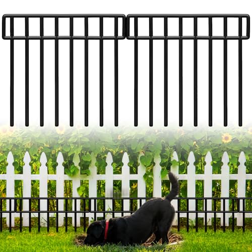 29.28Ft(L) X 13Inch(H)Animal Barrier Fence - 21 Pack No Dig Fence Panels Dog Dig Fence Barrier Metal Small Garden Fence Border for Dogs Rabbits Defense Bottom Blocker for Outdoor Yard Patio (21 Pack,29.3Ft)