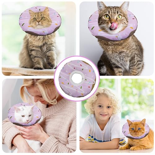 Cat Cone Collar Soft (Waterproof Purple / Large)