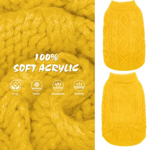 Dog Sweater for Medium Large Dogs (Yellow / Medium/Large)