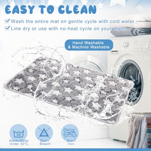 2 Pcs Large Self Warming Cat Pad Self Heating Cat Mat Bed Dog Crate Pet Blankets Thermal Heated Bed Mat for Outdoor Indoor Newborn Kittens Puppies Dog (24 x 18)