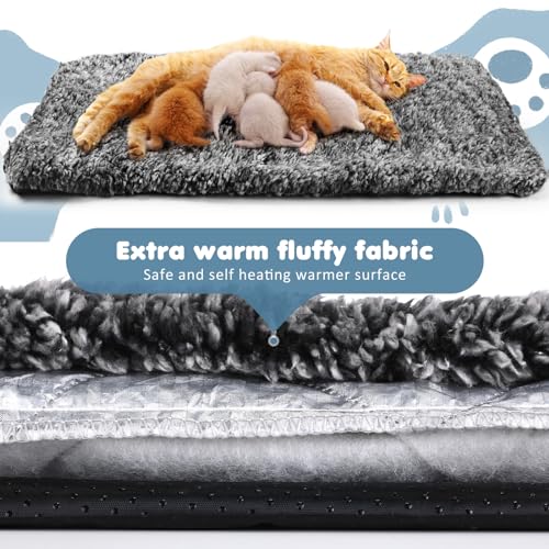 6 Pack Self Warming Pet Pad 19 x 28 Inch Grey (19 x 28 Inch / Grey)