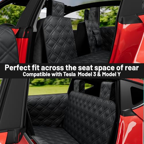 Dog Car Seat Cover For Back Seat Compatible With Tesla Model Y (Tesla Dog Car Seat - Standard)