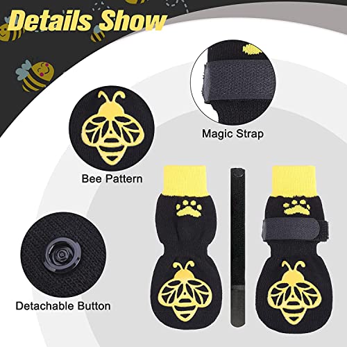 Anti Slip Dog Socks to Prevent Licking Paws for Hot Pavement (Black & Yellow / X-Large)
