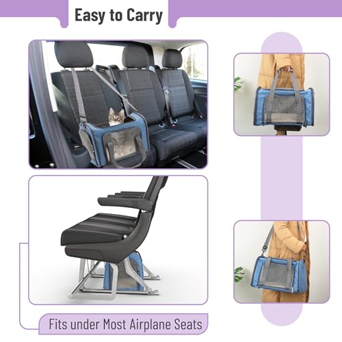 Pet Carrier 17.5" x 11.2" x 11.5" (Blue)