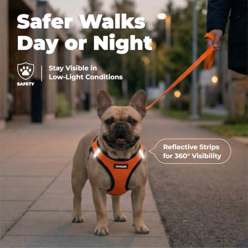 Voyager Step in Air Dog Vest Harness (Orange/Black Trim / M (Chest: 16 - 18"))