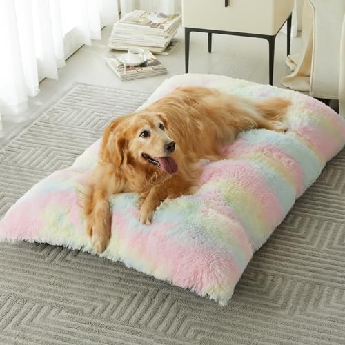 Dog beds for Large Dogs (Rainbow / XL(41x27 inch))