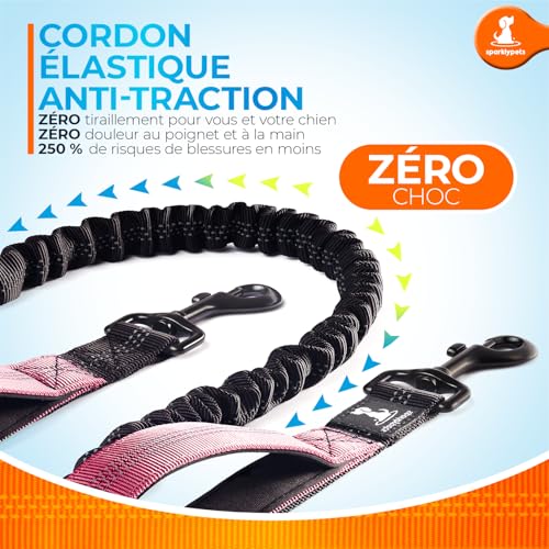 Hands Free Dog Leash (Pink / 1 dog M/L)
