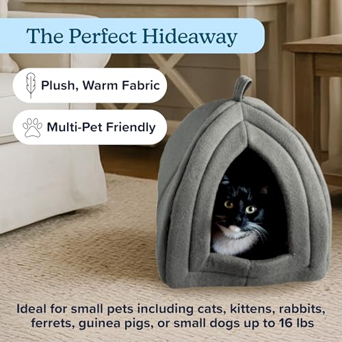 Indoor Cat House with Removable Foam Cushion (Gray)