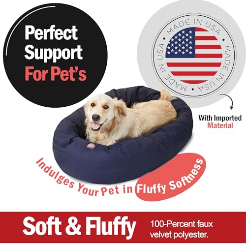 Bagel Calming Dog Bed (Blue)