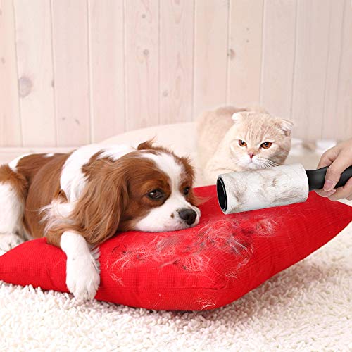 Lint Roller for Pet Hair (4 Handles + 8 Refills)