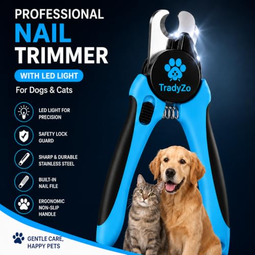 LED Dog Nail Clippers with Light