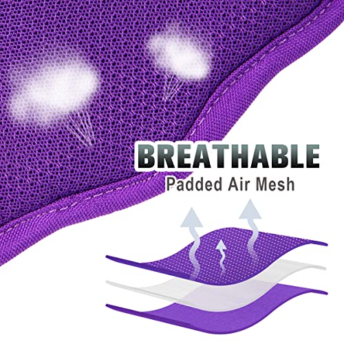 Dog Harness for Large Dogs No Pull Dog Vest ID Tag Pocket (Purple / X-Large)