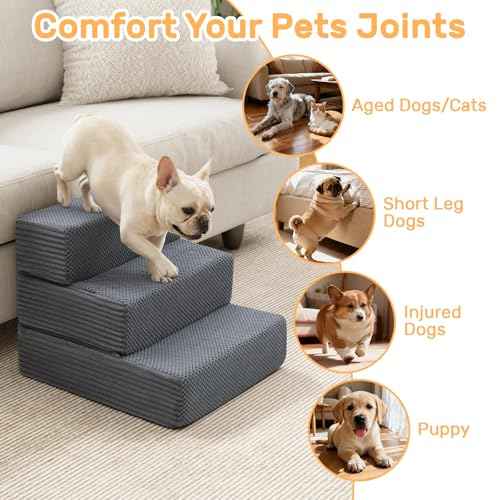 Dog Stairs for Small Dogs (15.7 X 18 X 13.5 In)