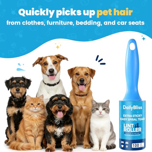 Extra Sticky Lint Roller for Pet Hair (800 Extra Sticky Sheets)