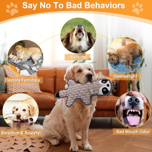5 Pack No Stuffing Squeaky Dog Toys for Large Dogs (Multicolor)