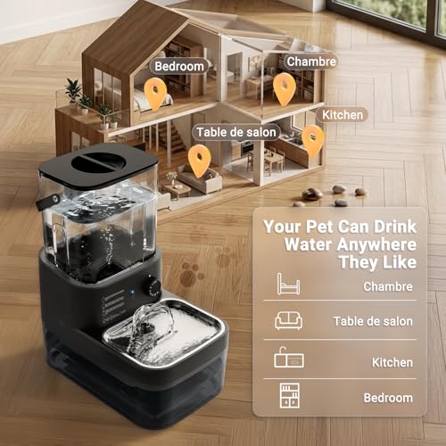 3L Filterless Cat Water Fountain (Black)