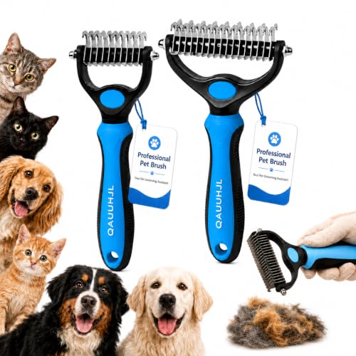 Pet Pro Tool Grooming Dog Deshedding Undercoat Rake Dual