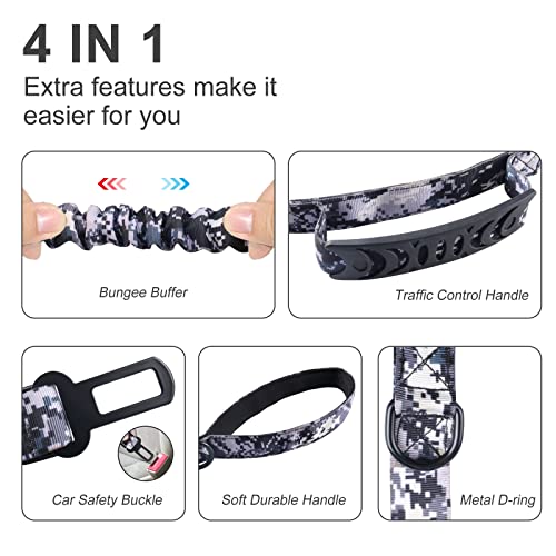 Tactical Bungee Shock Absorbing No Pull Strong Dog Leash (ACU)