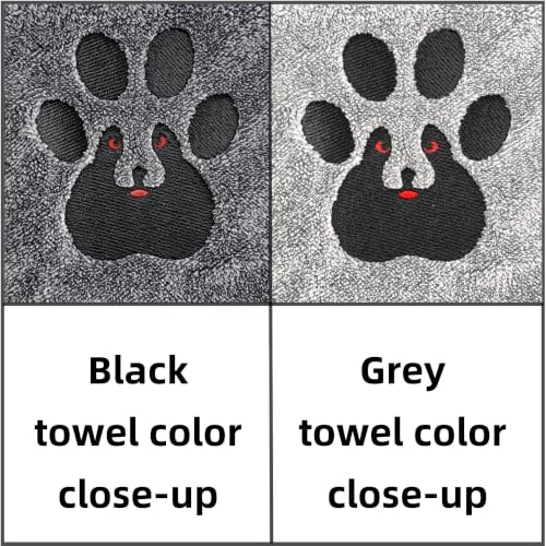 Extra Large Dog Towels for Drying Dogs 2 Pack (Grey and Black / XL-55" * 36")