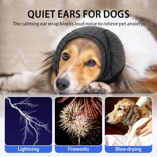 Dog Noise Cancelling Ear Muffs for Anxiety Relief (Grey / X-Large(Head: 19.7"–23.6"/50-60cm))
