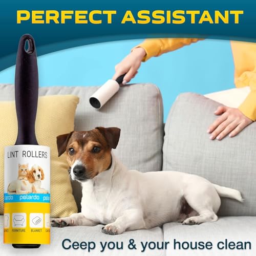 Lint Rollers for Pet Hair (5 pcs - 450 Sheets - Printed Tear Line)