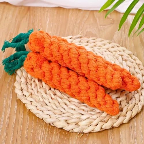 5 PCS Carrot Dog Rope Toys for Dogs (5-Pack)