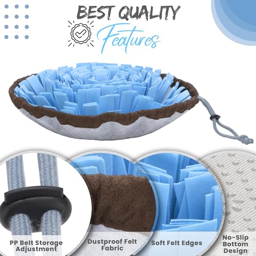 18" Dog Snuffle Mat (Blue 18 Inch with Clicker and Suction Cup)