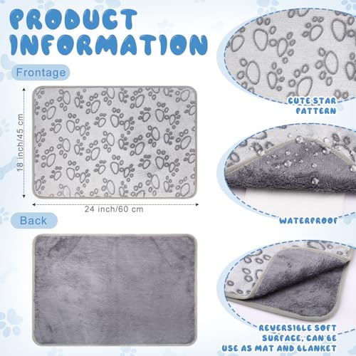 2 Pcs Large Self Warming Cat Pad Self Heating Cat Mat Bed Dog Crate Pet Blankets Thermal Heated Bed Mat for Outdoor Indoor Newborn Kittens Puppies Dog (24 x 18)